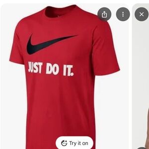 Nike Men's Just Do It Red Short Sleeve Tee